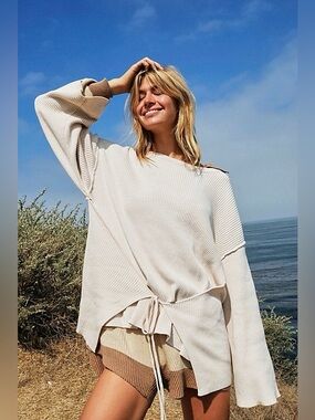 Free People Brig Pullover - XS (Washed Muslin)